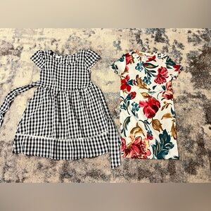 Black Checkered and SHEIN Floral Kids Dress Set
